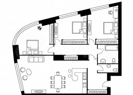 3-к квартира, 139 м², 33/56 эт.