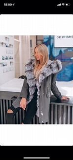 Парка с натуральным мехом