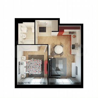1-к квартира, 42.1 м², 33/33 эт.
