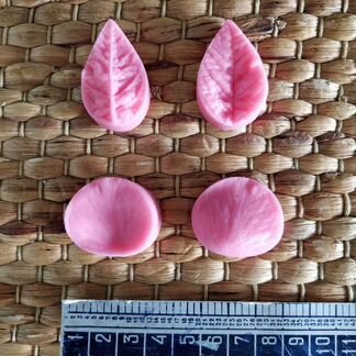 Набор силиконовых форм/ роза и листик