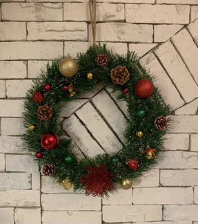 Рождественский венок на дверь