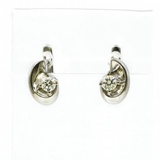 Серьги с бриллиантами из золота 585 пробы