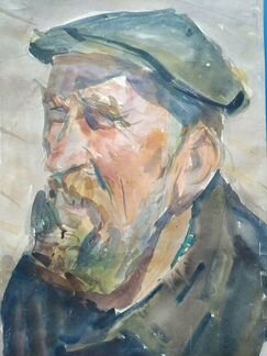 Картина акварель старая