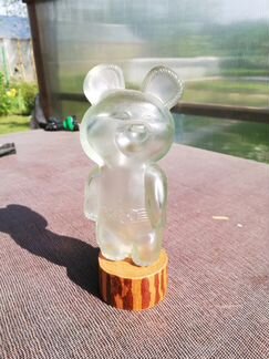 Символ олимпиады 80. Флакон из под духов. Красная