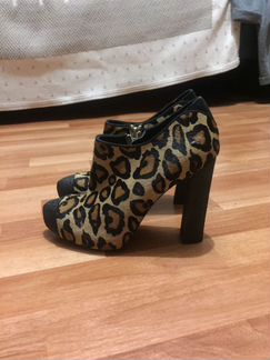 Ботильоны Sam Edelman с леопардовым принтом кожаны