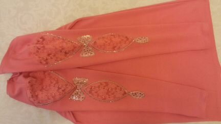 Платье-туника кораллового цвета Турция