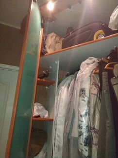 Встроенные шкафы, угловой и прямой, цв.вишня.Торг