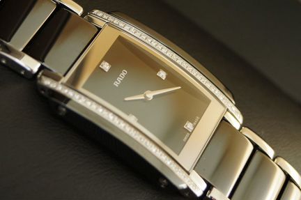 Rado Integral Black Dial Two Tone Diamond 153.0217