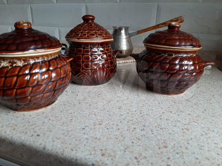 Горшочки для запекания глиняные