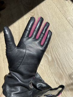 Кожаные Перчатки чёрные новые