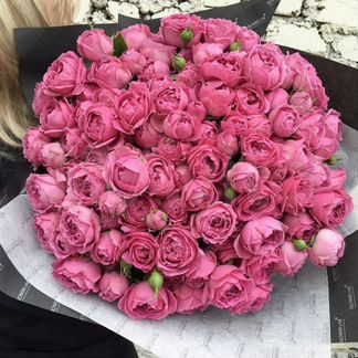 Розы Букет 25 51 101 Пионовидные розы