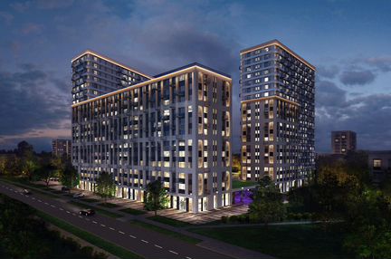 2-к квартира, 87.6 м², 2/19 эт.