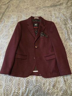 Пиджак для школы на 7 лет бордовый Tugi