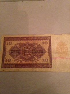 Банкнота 1955 года- Германия(10 марок)