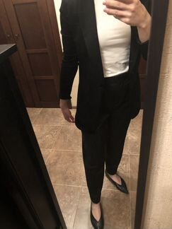 Черный удлиненный пиджак Emporio Armani, S