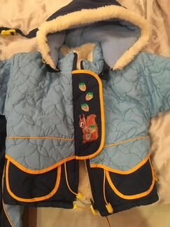 Костюм зимний на овчине р 92 б/у