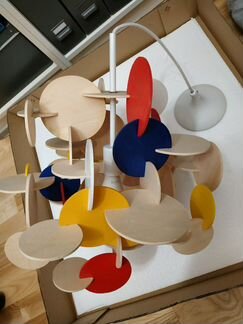 Деревянная дизайнерская люстра