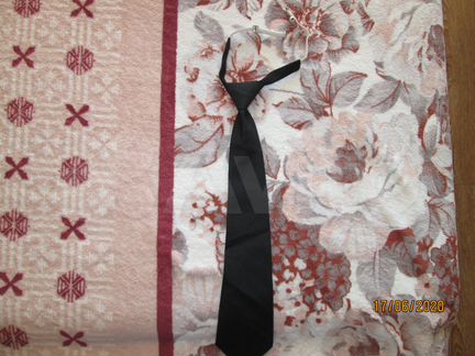 Галстук черный форменный длина 40 см