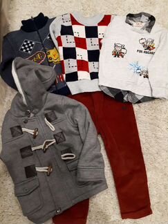 Кофты+комплект вещей (толстовка, пальто)