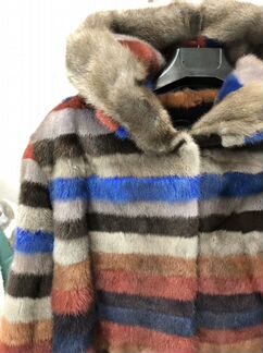 Шуба норковая с капюшоном