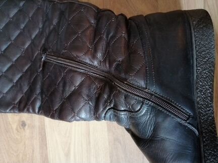 Сапоги кожаные зимние