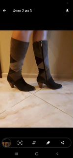 Замшевые сапоги