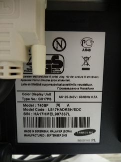 Монитор samsung SyncMaster 740BF