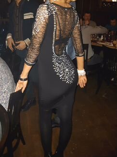 Платье со стразами Swarovski