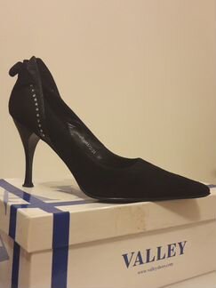 Туфли черные замшевые