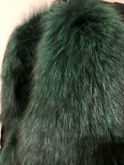 Зимнее пальто бархат и песец