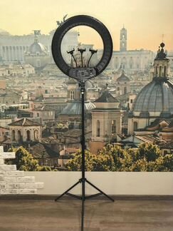 Напольная кольцевая лампа 54 см + усиленый штатив