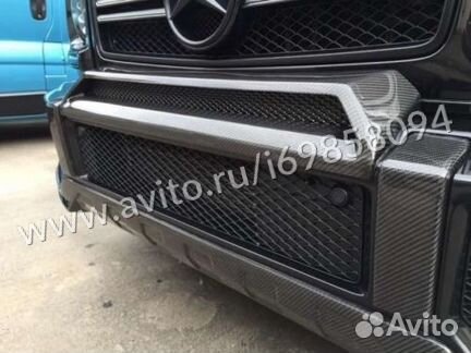 Клыки карбон на передний бампер Mercedes G w463